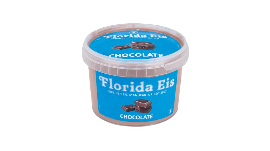 Das "Florida Eis Chocolate" erhielt die Note "ausreichend". Statt "mit Schokolade", wie auf der Packung ausgelobt, wurde das Eis nur mit etwas Kakao hergestellt.