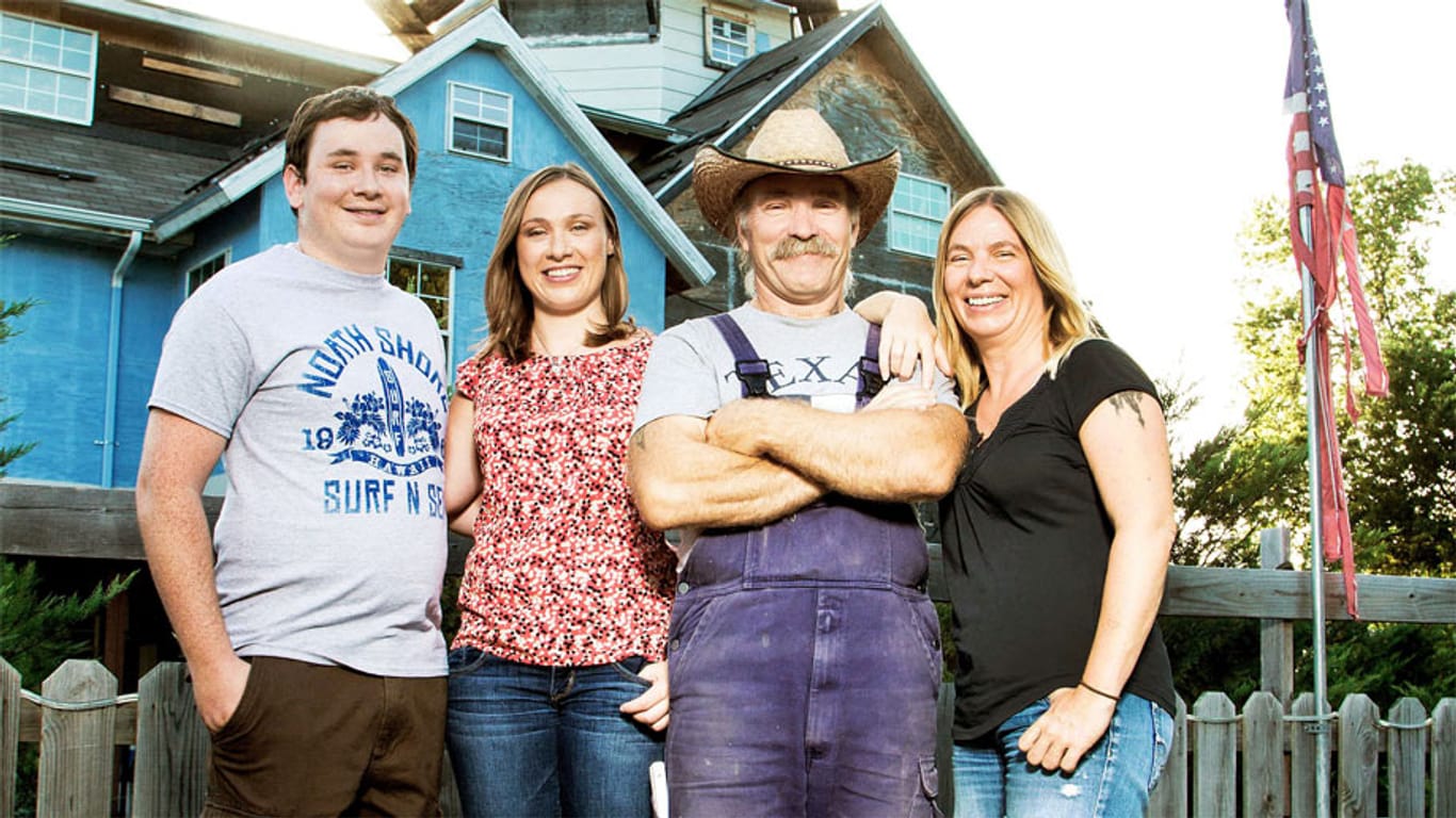 Konny Reimann und seine Familie auf ihrer Ranch in Texas.