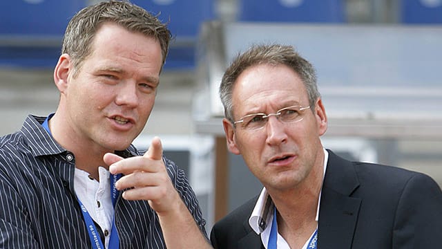 Markus Pfitzner (l.) ist seit 2007 Vizepräsident der Lilien, Rüdiger Fritsch leitet den Klub seit 2012 als Präsident, zuvor war er Stellvertreter von Hans Kessler.