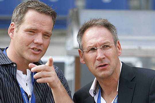 Markus Pfitzner (l.) ist seit 2007 Vizepräsident der Lilien, Rüdiger Fritsch leitet den Klub seit 2012 als Präsident, zuvor war er Stellvertreter von Hans Kessler.