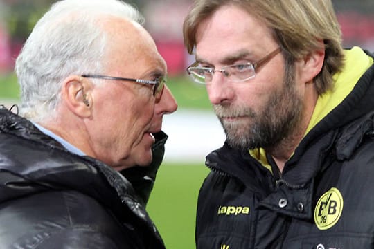 Bayerns Ehrenpräsident Franz Beckenbauer (li.) könnte sich Jürgen Klopp gut als Trainer des Rekordmeisters vorstellen.