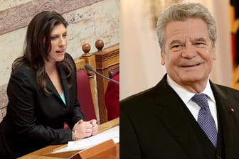 Die griechische Parlamentspräsidentin Cnstantopoulou fand für Gaucks Vorschlag lobende Worte.