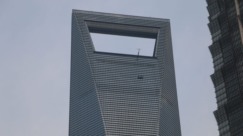 Die dritthöchste Besucherplattform der Welt befindet sich im 492 Meter hohen "Shanghai World Financial Center".