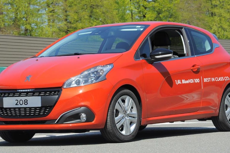 Das Rekordfahrzeug: Der Peugeot 208 BlueHDi 100.