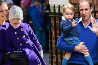 Prinzessin Estelle von Schweden und Prinz George von Cambridge werden eines Tages Königin und König sein.