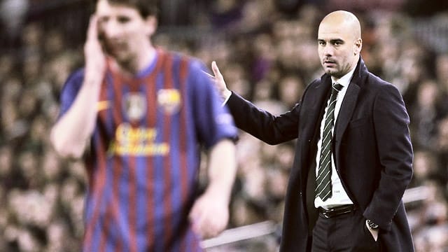 In seiner Zeit beim FC Barcelona trainierte Pep Guardiola auch Lionel Messi. In seiner Zeit beim FC Barcelona trainierte Pep Guardiola auch Lionel Messi.