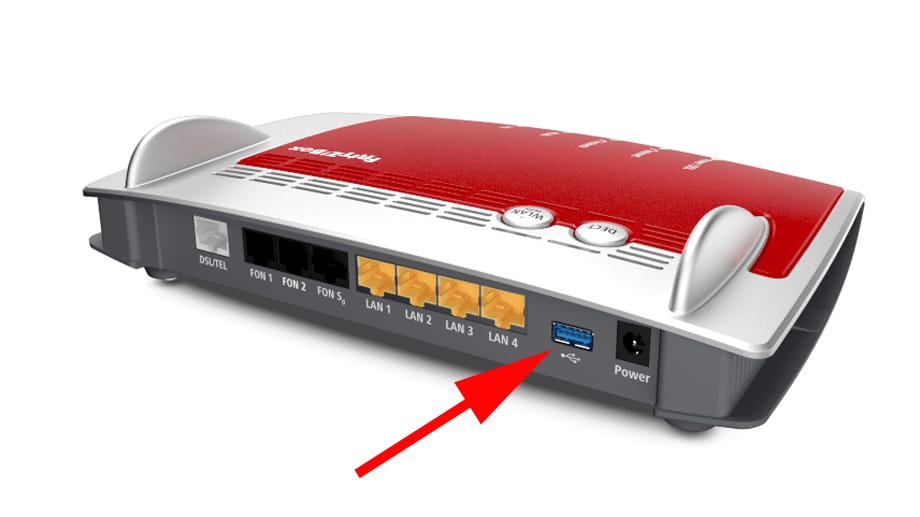 Der USB-Port ist der gängigste Anschluss für eine Netzwerkfestplatte.