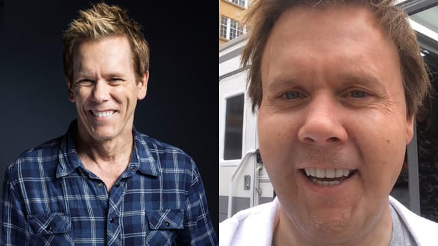 Huch! Der Schauspieler Kevin Bacon macht endlich seinem Namen alle Ehre.