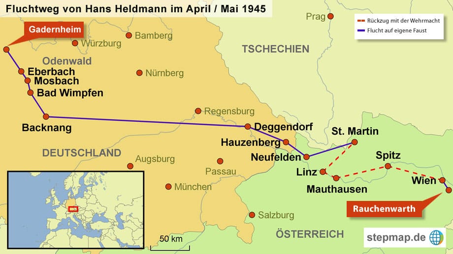 800 Kilometer durch Oberösterreich und Süddeutschland: Heldmanns langer Fußmarsch nach Hause.