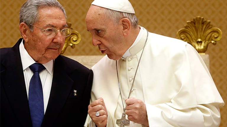 Papst Franziskus empfing Kubas Staatspräsidenten Raul Castro zu einer privaten Audienz im Vatikan.