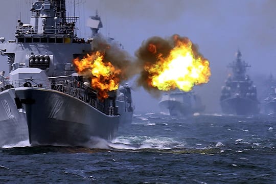 Chinesischer Zerstörer bei einer chinesisch-russischen Übung im Ostchinesischen Meer: Nun begann eine ähnliches Manöver im Mittelmeer.