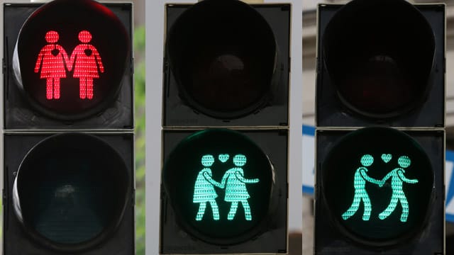 Es geht auch anders: die neuen Ampelfiguren aus Wien.