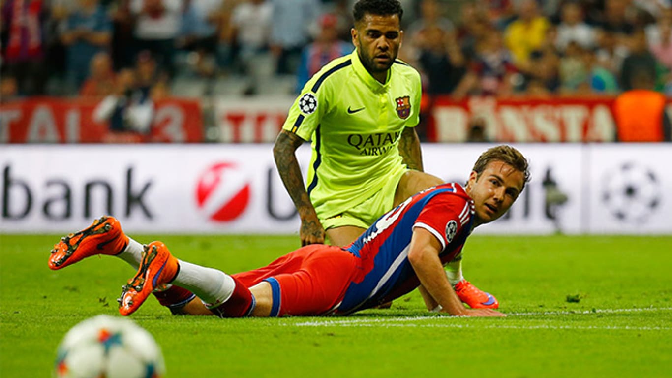 Mario Götze während seines Kurzeinsatzes gegen den FC Barcelona.