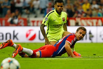 Mario Götze während seines Kurzeinsatzes gegen den FC Barcelona.