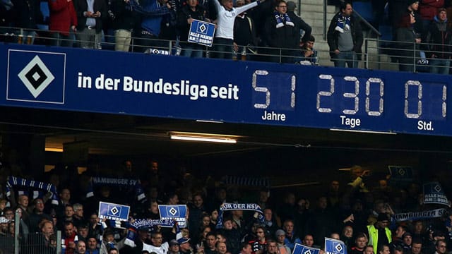 Die Stadion-Uhr am 11. April 2015: Seit fast 52 Jahren spielt der Hamburger SV nun schon in der Bundesliga. Die Stadion-Uhr am 11. April 2015: Seit fast 52 Jahren spielt der Hamburger SV nun schon in der Bundesliga.