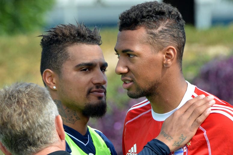 Kevin-Prince Boateng (li.) mit seinem Bruder Jerome.