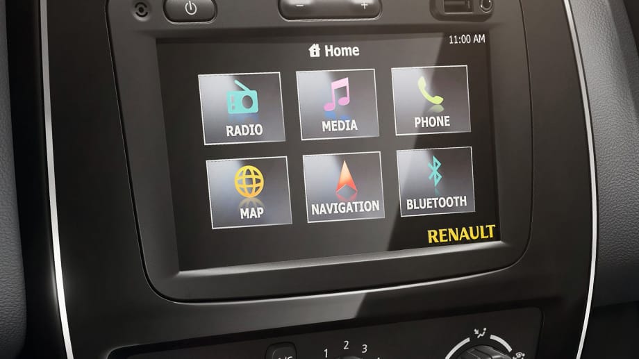 Auf der Mittelkonsole prangt ein sieben Zoll großer Touchscreen für das Infotainment von Renault.