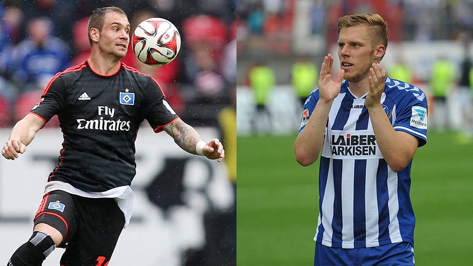 Pierre-Michel Lasogga (li.) und Rouwen Hennings stehen in der Relegation im Fokus.