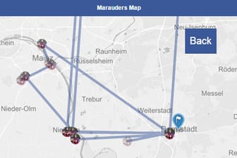 Die "Marauders Map" zeigt die Standorte von Facebook-Nutzern an.