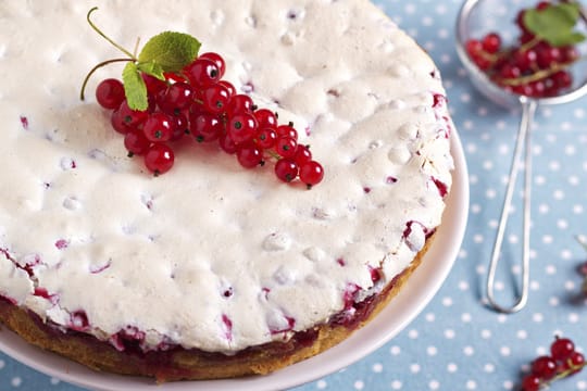 Johannisbeeren und Baiser sind das Highlight auf Ihrer sommerlichen Kaffeetafel.