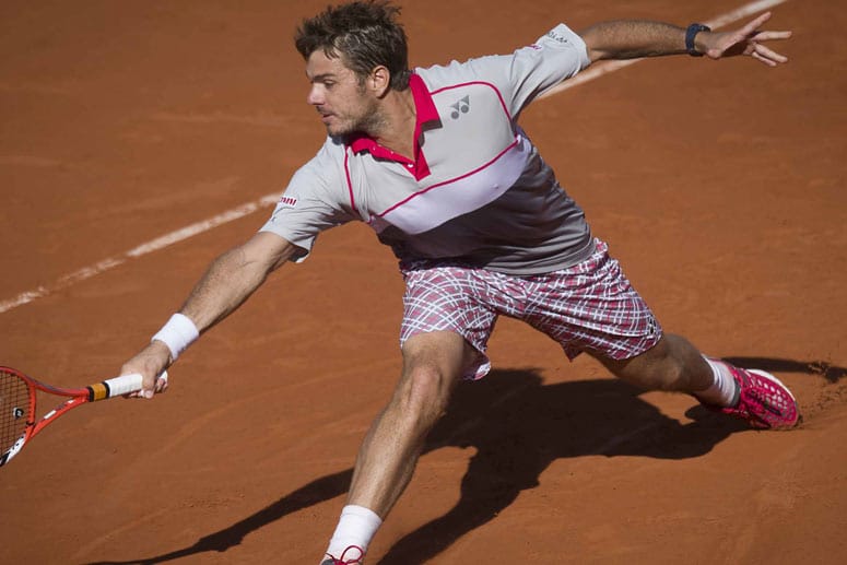Stan Wawrinka spielte bei den French-Open in einer rot-weiß karierten Shorts.