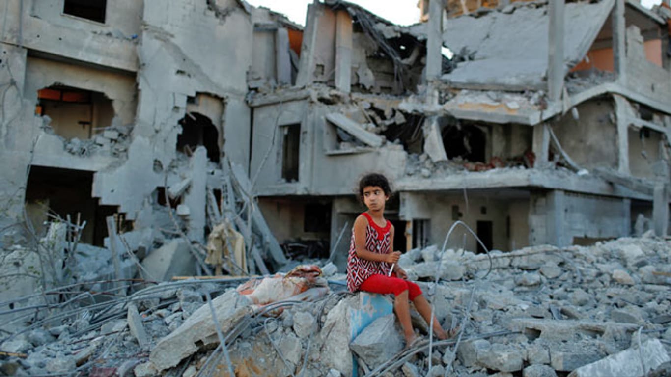 Ruinen in Beit Hanun, östlich von Gaza-Stadt: Im Gazakrieg 2014 kamen Hunderte Kinder ums Leben.