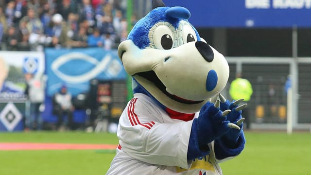 Symbol für die Bundesliga-Zugehörigkeit seit 1963: Der HSV-Dino. Symbol für die Bundesliga-Zugehörigkeit seit 1963: Der HSV-Dino.