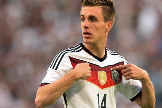 Patrick Herrmann debütiert beim Spiel gegen die USA im Trikot der DFB-Elf.