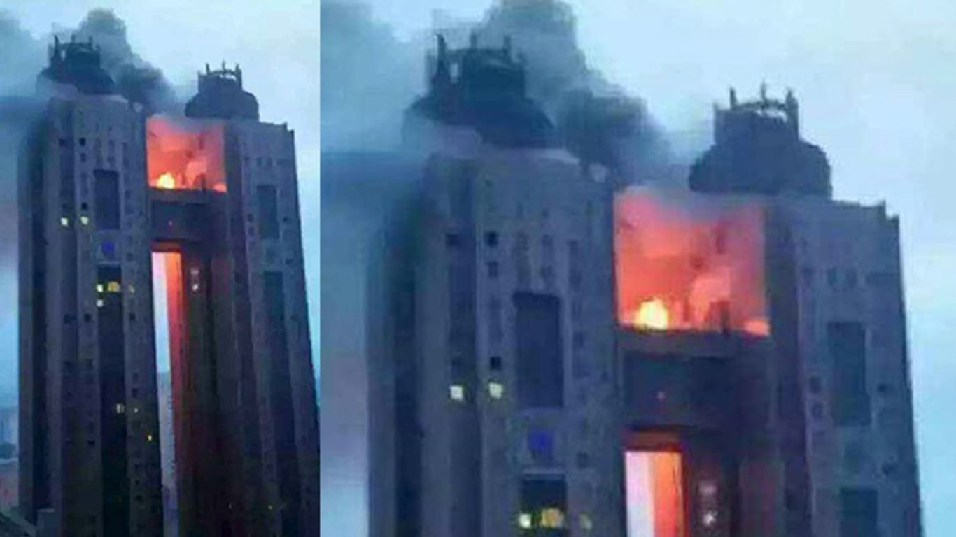 Das Koryo Hotel in der nordkoreanischen Hauptstadt Pjöngjang ist in Flammen aufgegangen - den Grund dafür kennt man nicht.