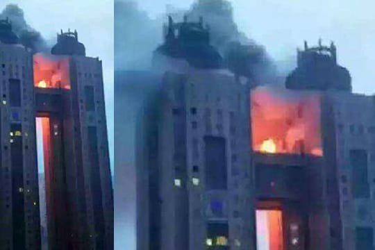 Das Koryo Hotel in der nordkoreanischen Hauptstadt Pjöngjang ist in Flammen aufgegangen - den Grund dafür kennt man nicht.