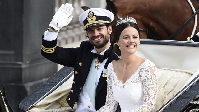 Ein strahlendes Paar in Schweden: Prinz Carl Philip und seine Frau Sofia feierten am 13. Juni Hochzeit.