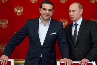 Der griechische Ministerpräsident Alexis Tsipras und Russlands Staatschef Wladimir Putin bei einem Treffen im April in Moskau.