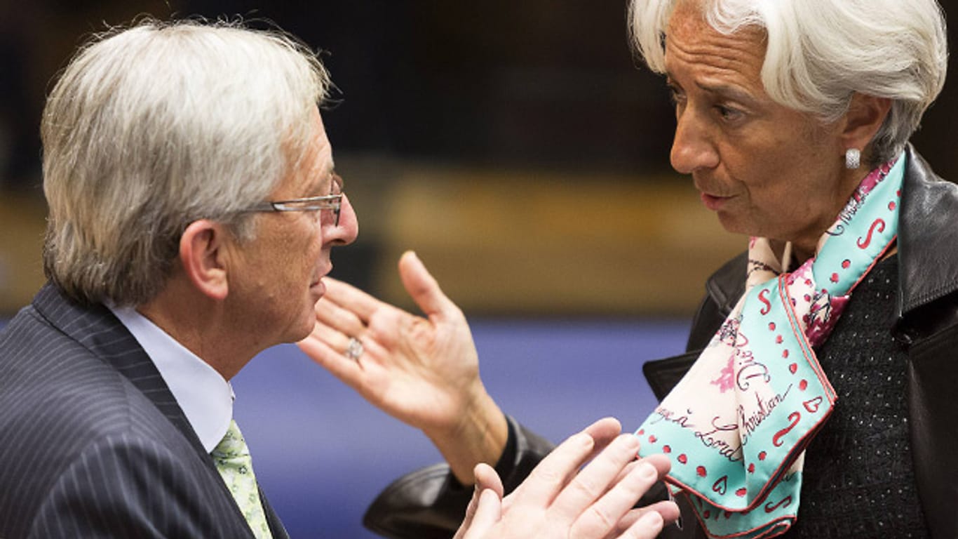 Jean-Claude Juncker und Christine Lagarde: Die EU und ihre Institutionen sind sich im Verhalten Griechenland gegenüber uneins.