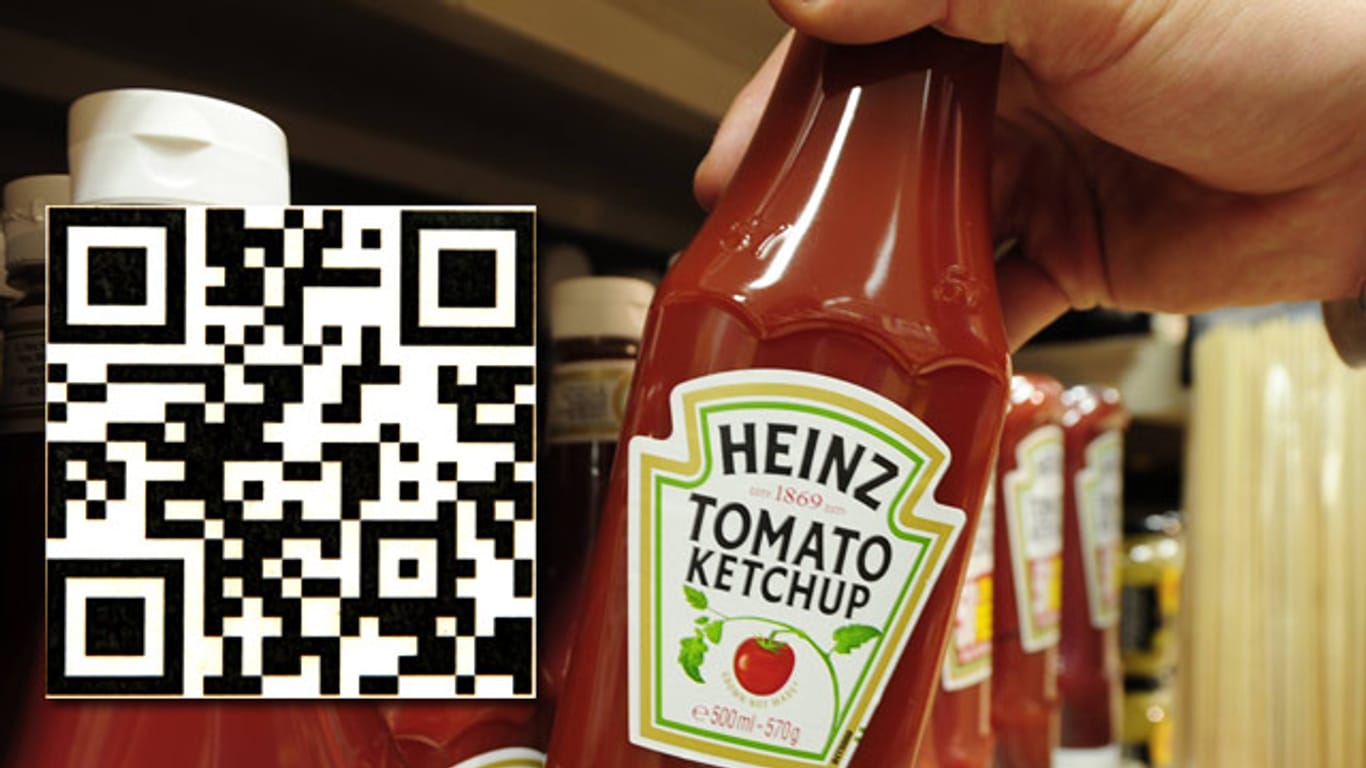 Ein QR-Code auf der Ketchup-Flasche führte zu einem Porno-Portal.