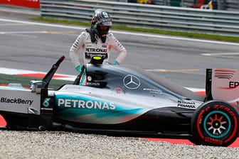 Nico Rosbergs Qualifying endet mit Frust im Kiesbett.
