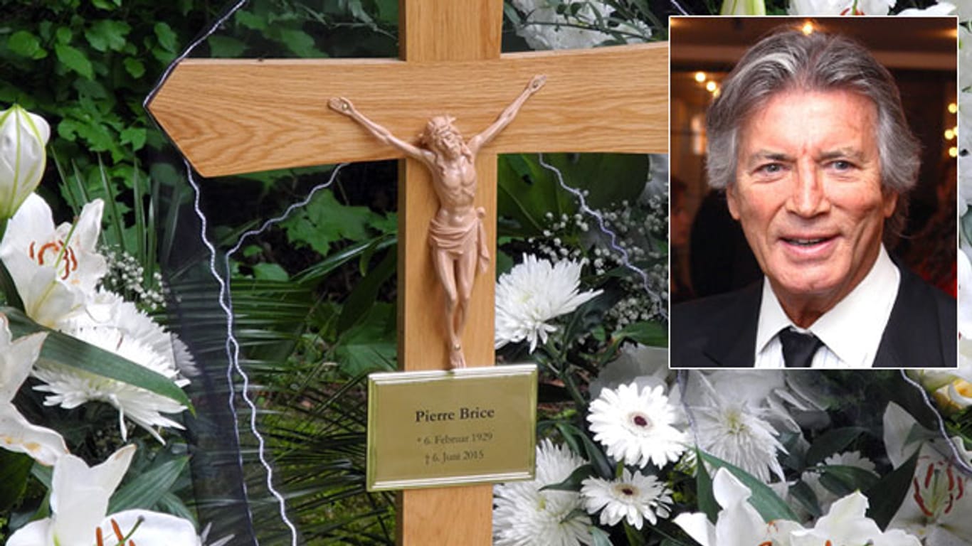 Der "Winnetou"-Darsteller Pierre Brice wurde im Familiengrab seiner Frau Helena in Gräfeling bei München beigesetzt.