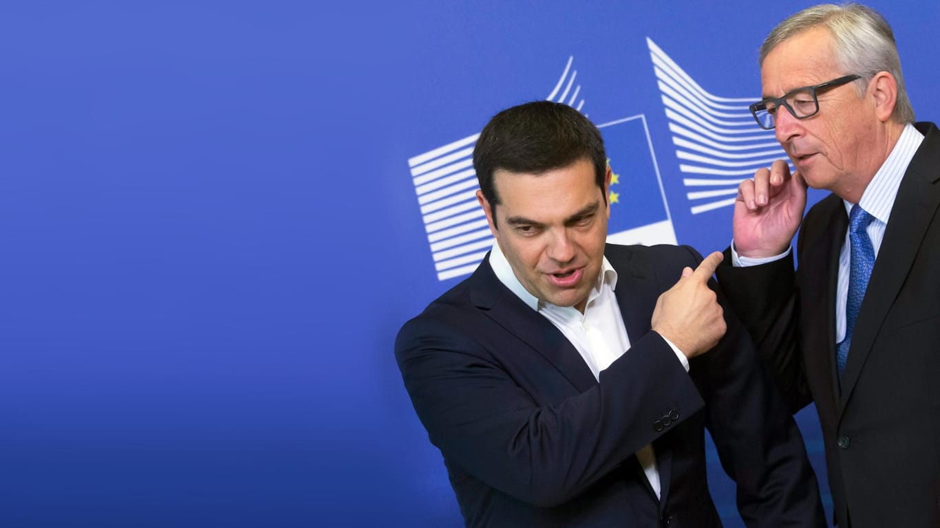 Juncker und Tsipras in Brüssel: Die Einigung im griechischen Schuldenstreit ist offenbar doch nicht so zum Greifen nahe, wie es zunächst noch ausgesehen hatte.