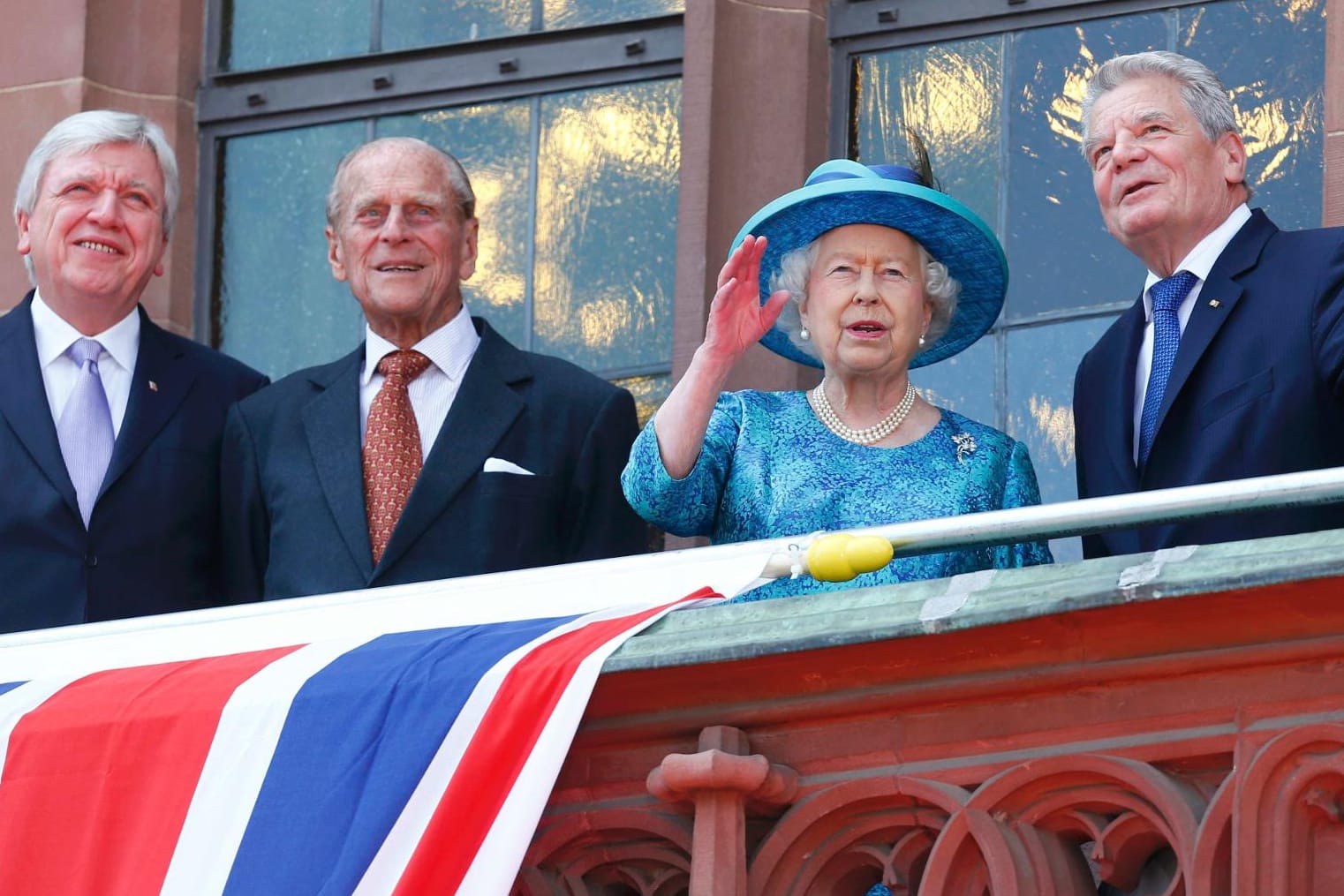 Die Queen war zu Besuch in Frankfurt.