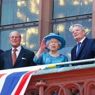 Die Queen war zu Besuch in Frankfurt.