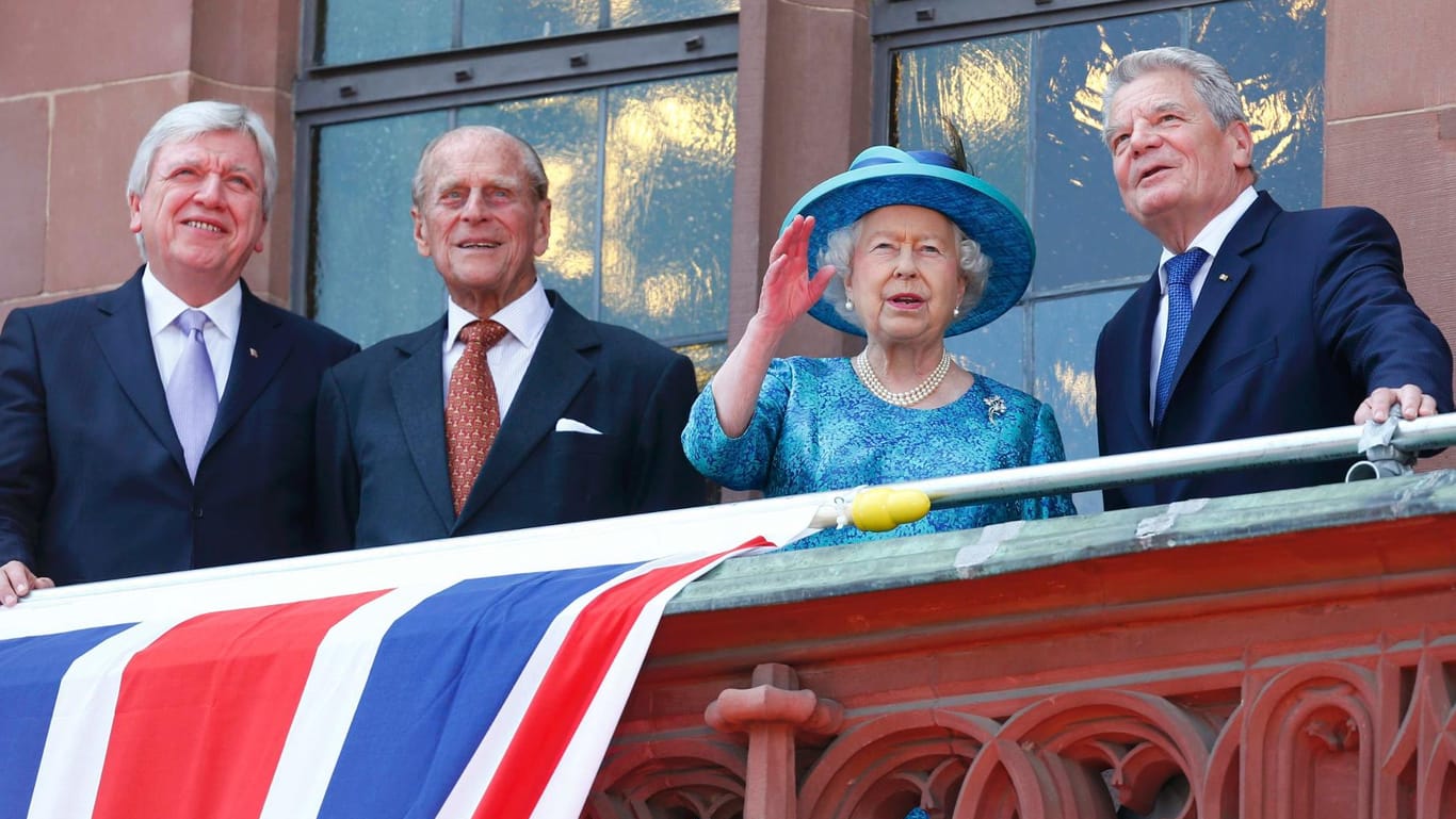 Die Queen war zu Besuch in Frankfurt.