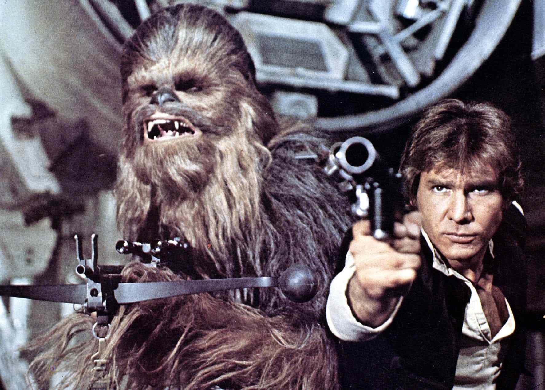 Platz 3: Und noch einmal Harrison Ford. Im Ranking der wichtigsten Filmfiguren lässt Han alle seine "Star Wars"-Mitstreiter weit hinter sich. Lediglich ein anderer Sternenkrieger schafft es in die Top 10 - und es ist nicht mal ein Jedi.