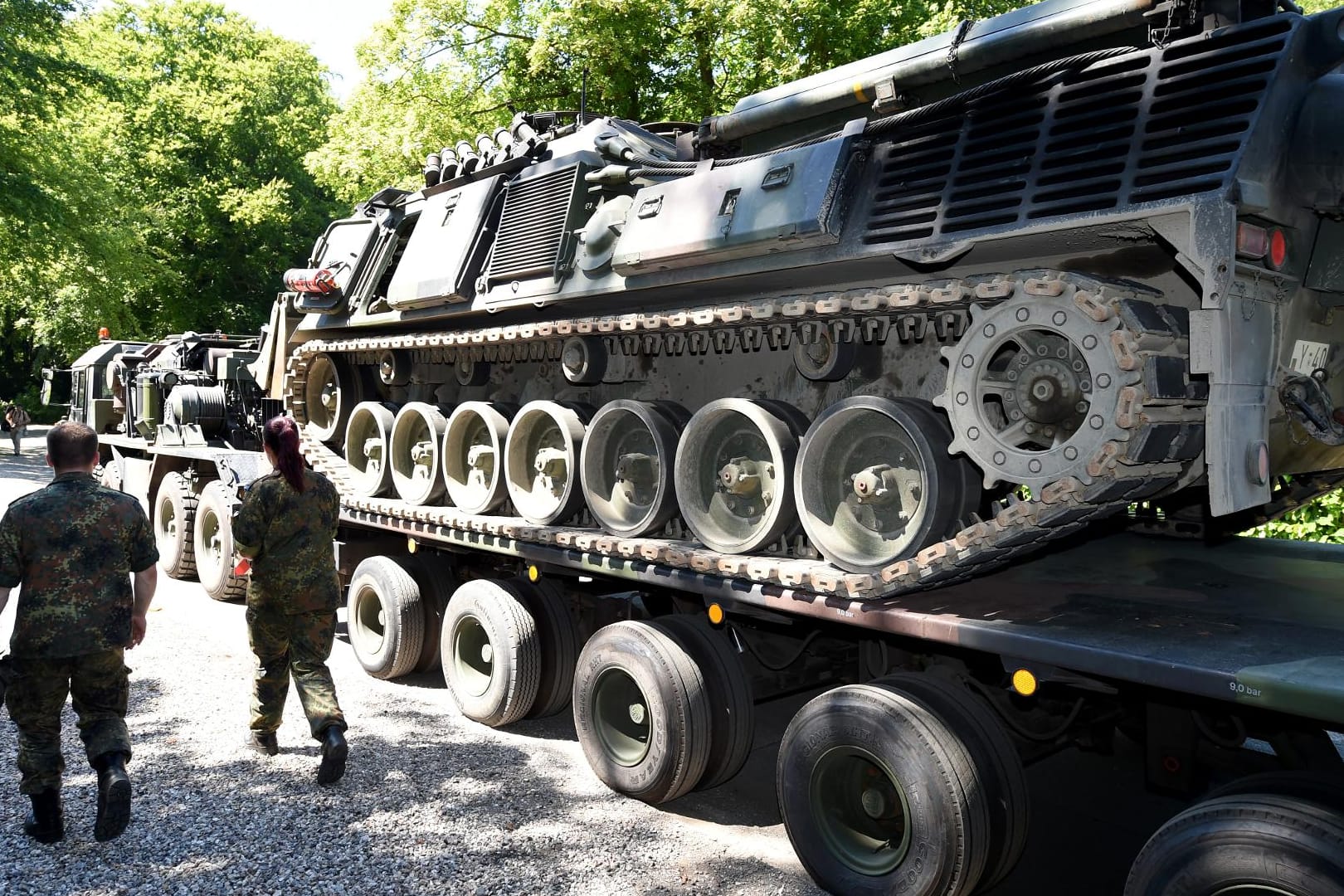 Bergepanzer bei einem Einsatz in Heikendorf bei Kiel.