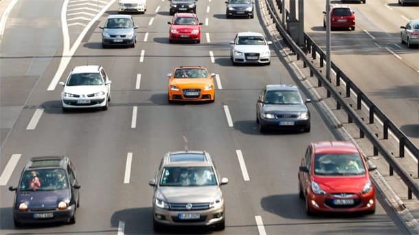 Autos auf der Autobahn.