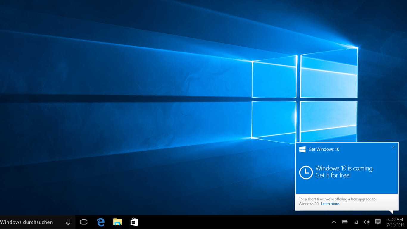 So könnte eine Pop-Up-Benachrichtigung in Windows 10 aussehen.