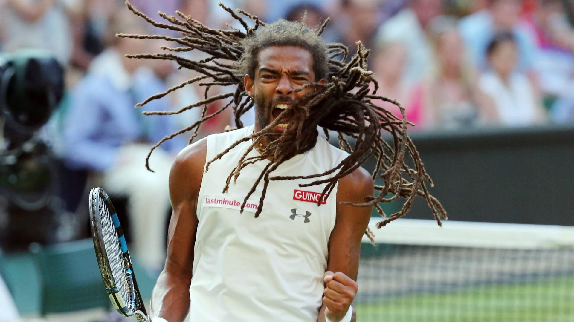 Dustin Brown bejubelt den größten Sieg seiner Karriere.