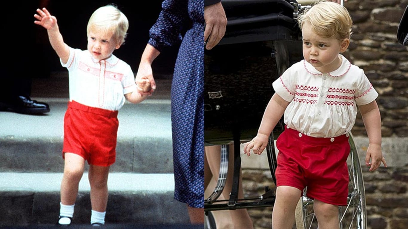 Wie geklont: Prinz George (r.) und sein Vater William im selben Alter.