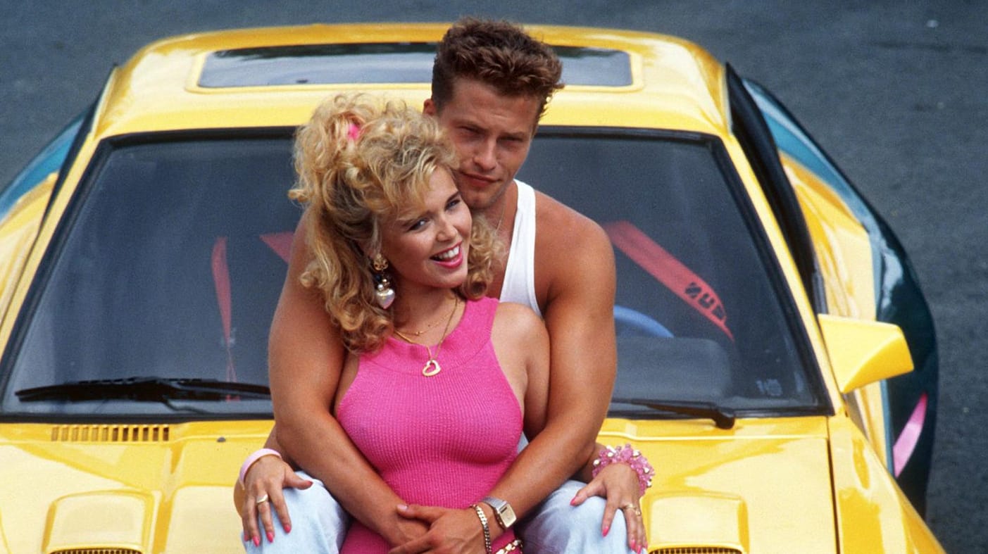 Tina Ruland und Til Schweiger 1991 in der Kult-Komödie "Manta, Manta".