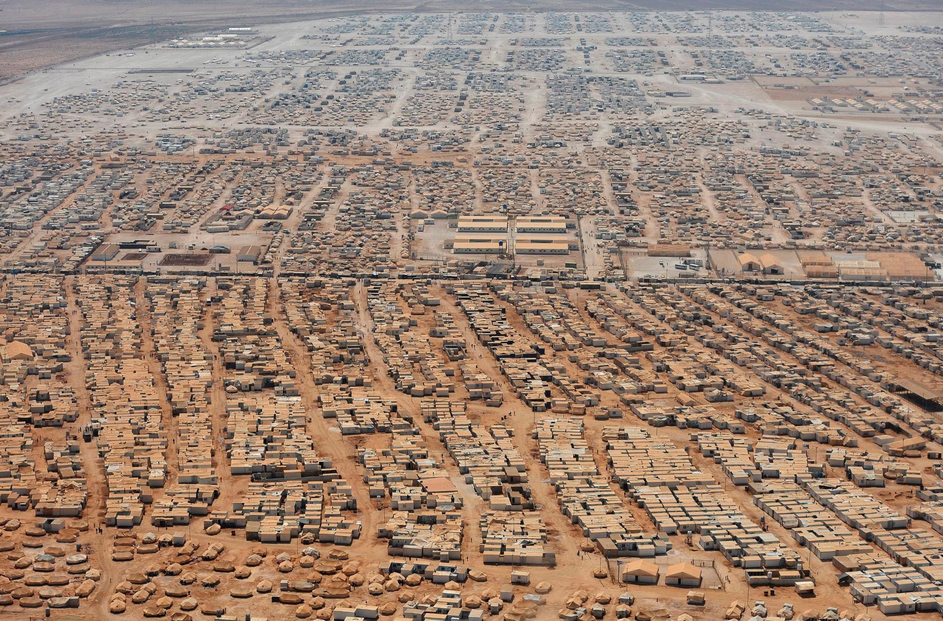 Das Zaatari-Flüchlingscamp in Jordanien. Das Zaatari-Flüchlingscamp in Jordanien.