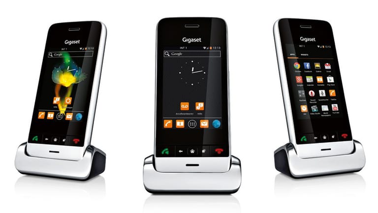 Das Gigaset SL930 H ist ein schnurloses Festnetztelefon mit Android-Betriebssystem