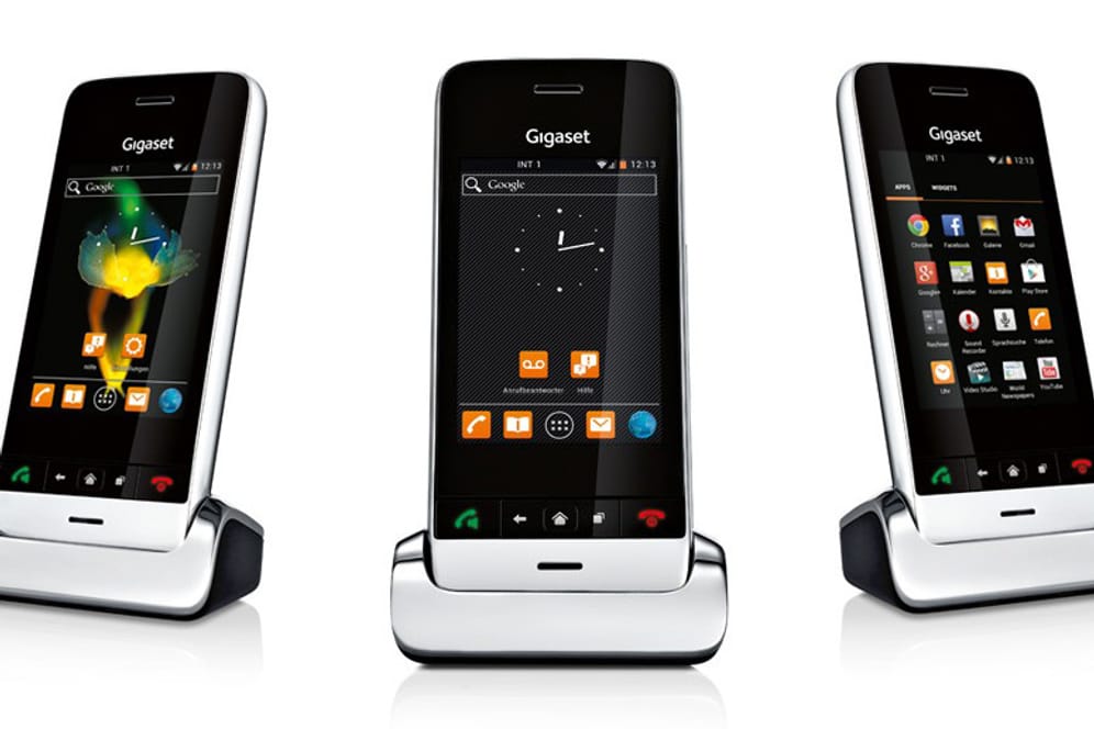 Das Gigaset SL930 H ist ein schnurloses Festnetztelefon mit Android-Betriebssystem